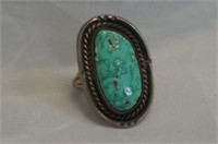 Native American Silver and Natural Turquoise Ring