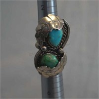 Native American Silver and Natural Turquoise Ring