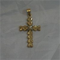 14k Yellow Gold Cross Pendant