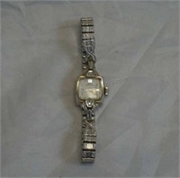 Vintage 14k White Gold Lady Hamilton Wrist Watch