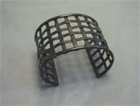 Sterling 925 Ladies Lattice Weaved Wide Wrist Cuff