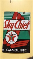 1947 Sky Chief Texaco Gasoline Enamel sign