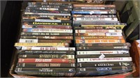 Box lot of 40 movie DVDs , some still factory
