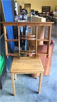 Pine side table, Pine display shelf, the table is