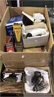 Box lot of old radio tubes, some marked Philco,