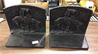Trail of tears American Indian steel bookends