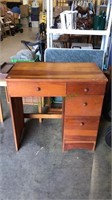 Pine desk, four drawers for a child, 30 x 30 x