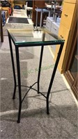 Metal plant stand with glass tops, 31 x 13 x 13,