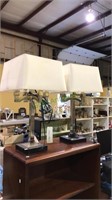 Pair of modern for light table lamps by Robert