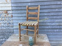 Ladder back chair from Giddings VFW hall