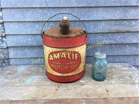 Antique Amalie Oil Can - Nice barn condition