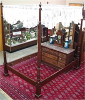 Four-Poster Mahogany Federal Style Bed