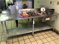 stainless table 84 x 30 x 42H with 22 " drawer &