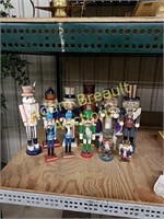 11 assorted nutcrackers, some missing parts