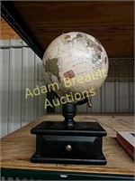 8 inch globe with storage drawer