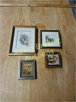 Four assorted small flower all prints