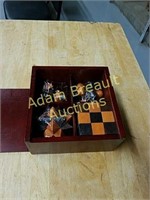 Decorative box of wooden puzzles, new