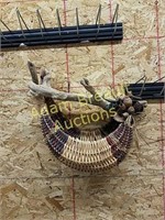 Decorative 16 in woven basket display