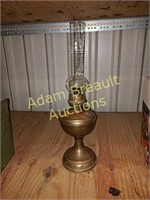 Vintage 12 inch brass oil lamp