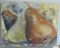 REDFORD BROWN PEARS ON CANVAS