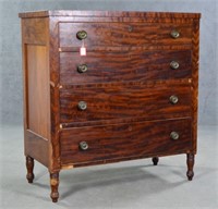 Mahogany Colonial Style Four Drawer Chest