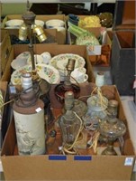 Bx Four Antique Oil Lamps
