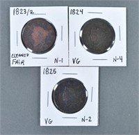 Three Better Date Coronet Head Cents