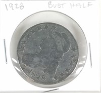 1828 CAPPED BUST HALF DOLLAR SILVER COIN