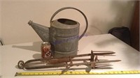 Vintage watering can & mole trap