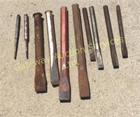 Assortment of chisels and punches