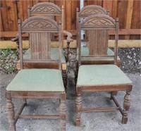SET OF FOUR VINTAGE DINING CHAIRS