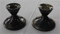 PAIR OF WEIGHTED STERLING CANDLESTICKS