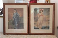 PAIR OF VICTORIAN STYLE FRAMED PRINTS