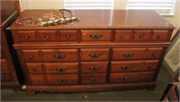 NINE DRAWER MAPLE DRESSER