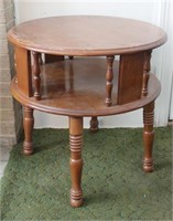 TWO TIER ROUND SIDE TABLE