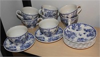 SET OF CHURCHILL TEACUP AND SAUCERS