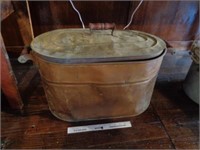 Vintage Copper Boiling Pot with Lid