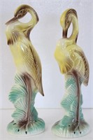 50's Kitschy Stewart B McCulloch Ceramic Flamingos