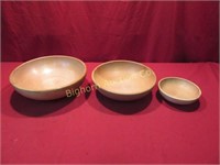 Wooden Bowl Set: Handmade Woodpecker Wood Ware
