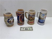 (4) Collectible Old Style Beer Steins