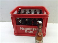 Henninger German Beer Bottles w/ Orig Case