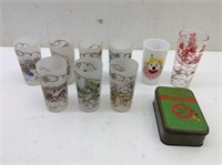Vtg Glasses (9) & Boy Scouts First Aid Tin