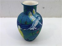 Hand Painted Pottery Vase in Marc Chagall Style