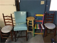 Five used chairs