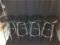 Four bar stools used