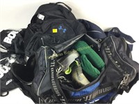 Used lot of bags and cleets