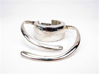 Mexican Silver Necklace and Los Ballesteros Cuff