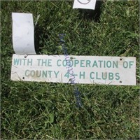 County 4-H metal sign