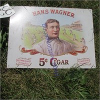 Hans Wagner metal sign