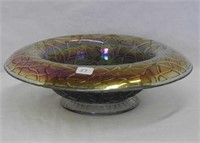 Soda Gold center piece bowl with rolled rim